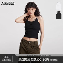 短款 夏季 白色内搭打底辣妹 黑色吊带小背心上衣女性感修身 AIRHOOD