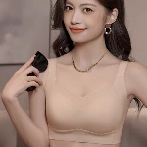 无痕大胸显小收副乳薄款文胸