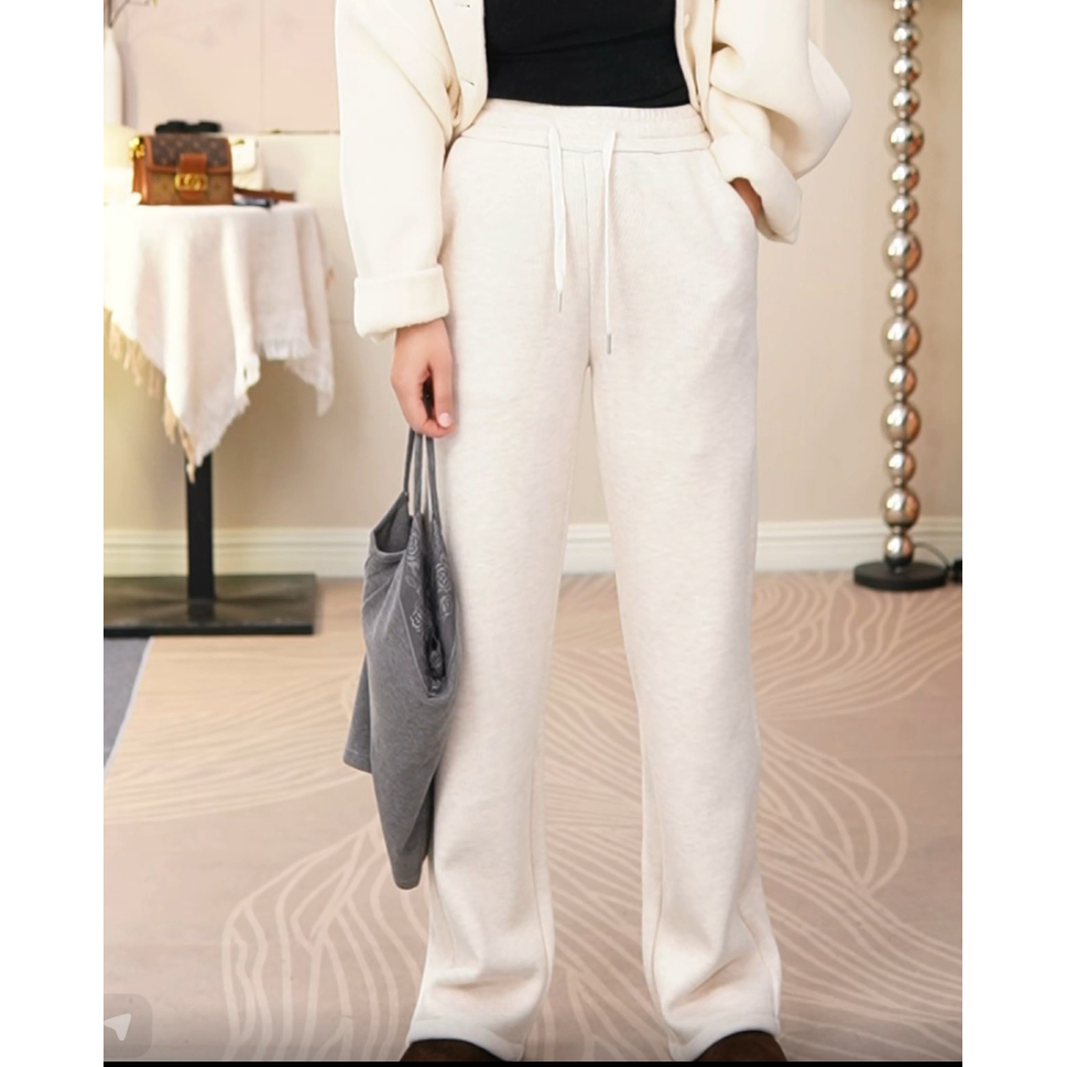 新款直筒裤子垂感休闲裤女