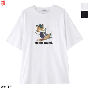 MAISON KITSUNE 2023春男士 异族日本代购 休闲全棉圆领短袖 T恤衫