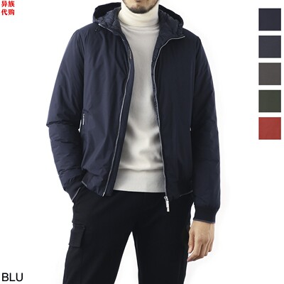 异族日本代购 意大利 MOORER 2024冬男士拉链连帽薄款鹅绒羽绒服