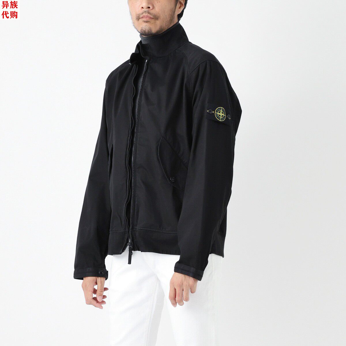 异族日本代购 意大利STONE ISLAND 2024春男防风立领拉链夹克外套