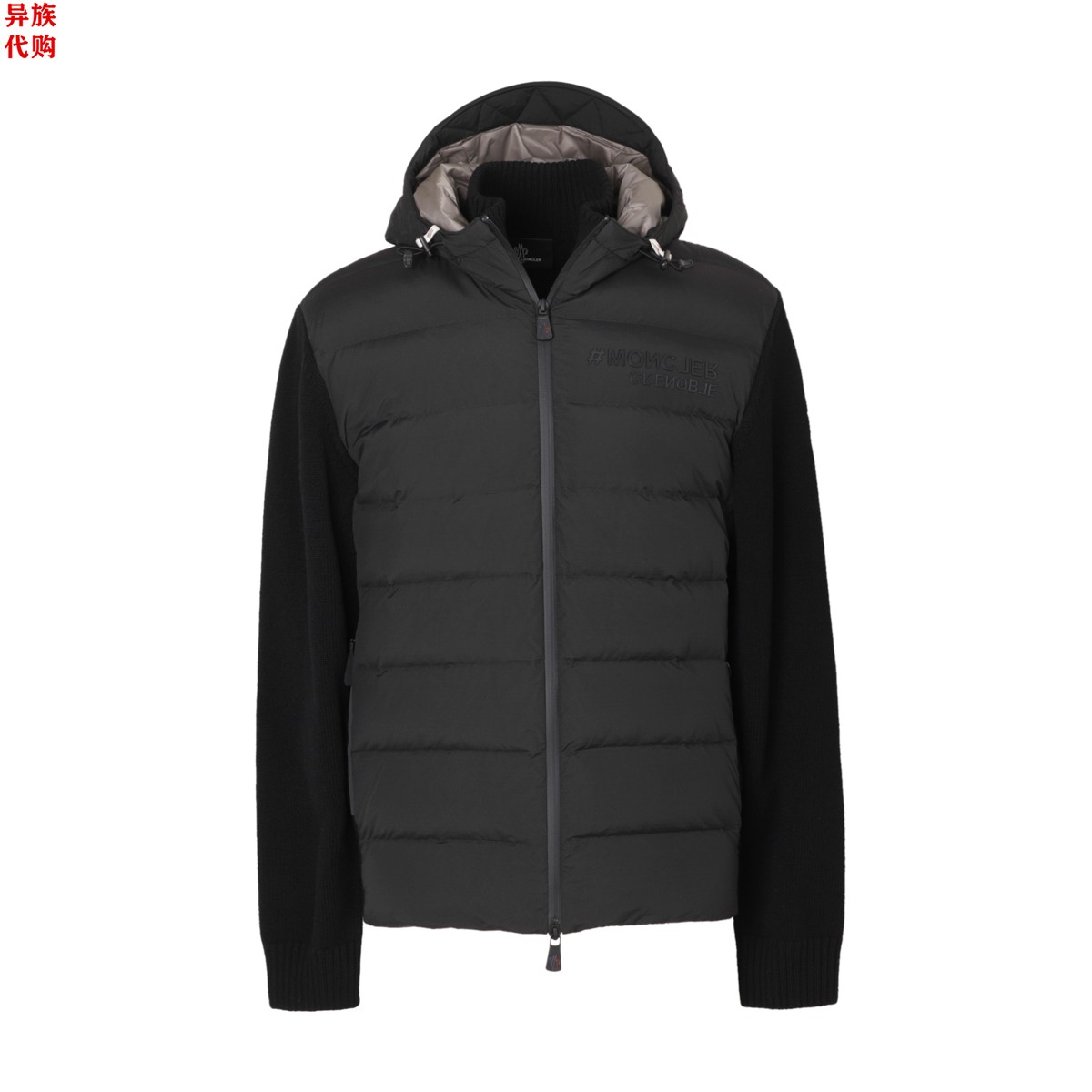 异族日本代购 法国 MONCLER 2023冬男保暖连帽鹅绒羽绒服正面填充