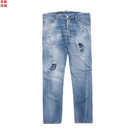 异族日本代购意大利DSQUARED2 2023秋男修身做旧牛仔裤SEXY TWIST