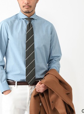 异族日本代购 意大利 DASE 2025春男商务休闲高品质真丝条纹领带