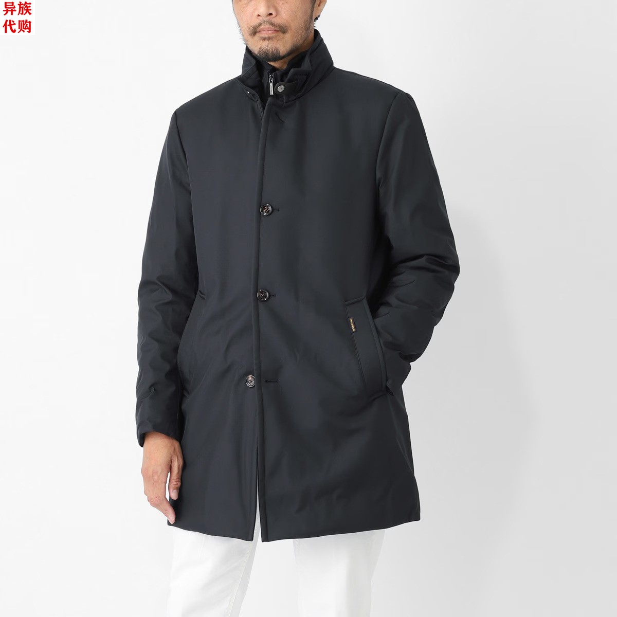 异族日本代购 意大利MOORER 2026冬男防寒藏帽纽扣拉链鹅绒羽绒服