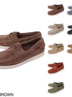 异族日本代购 美国 SEBAGO/仕品高 2025夏男麂皮一脚蹬休闲帆船鞋