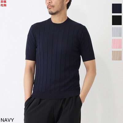 异族日本代购 意大利 DASE 2025春男士圆领短袖优质全棉针织T恤衫