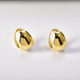 韩国正品 复古光面镂空水滴素金耳扣潮 精致时尚 10K 14K黄金耳环女