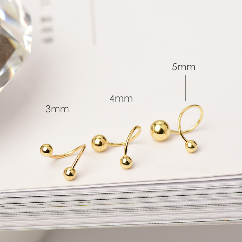 新款时尚气质转运珠螺丝堵单耳钩