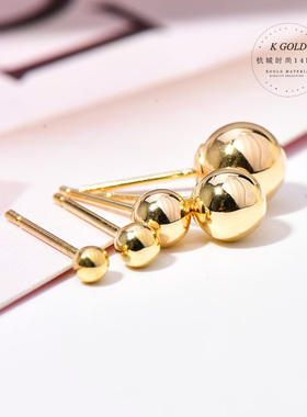 韩国流行10K 14K金耳钉  甜美气质 男女 耳饰 耳骨钉极简约不褪色