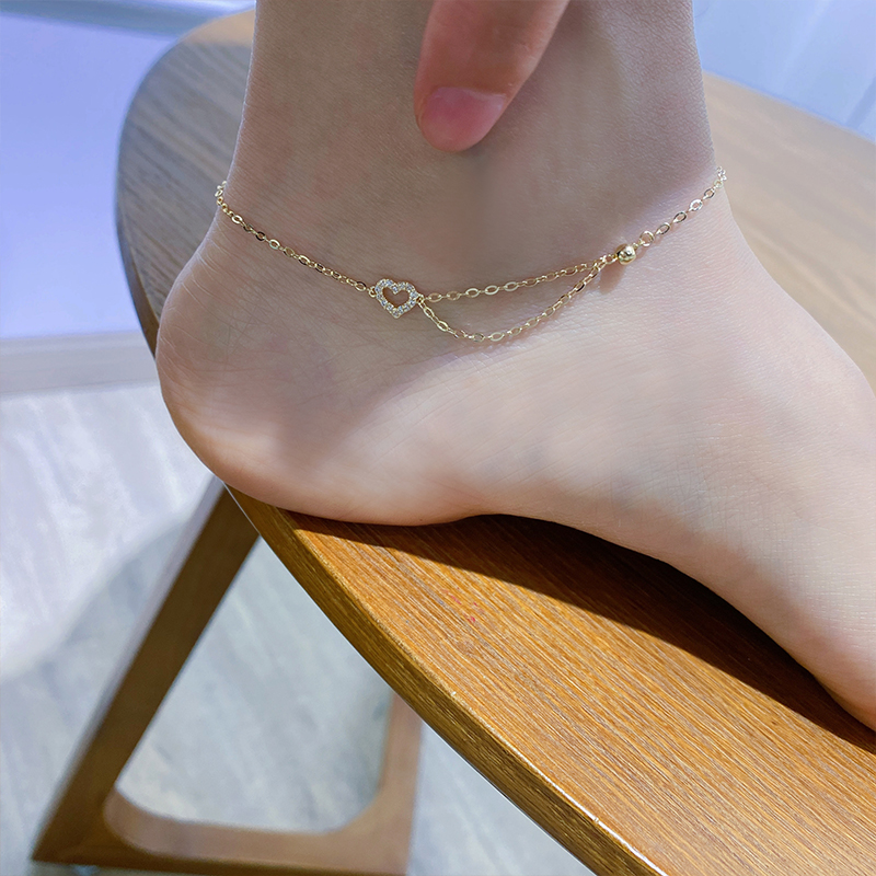 黃金腳鏈特價閃亮調節黃金腳鏈