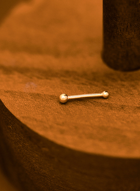 高级韩国流行10K金黄金耳钉耳棒耳钉耳环 耳饰耳骨钉防过敏火柴棍