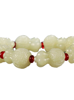 玉友和田玉黄玉白菜手串玉器手饰