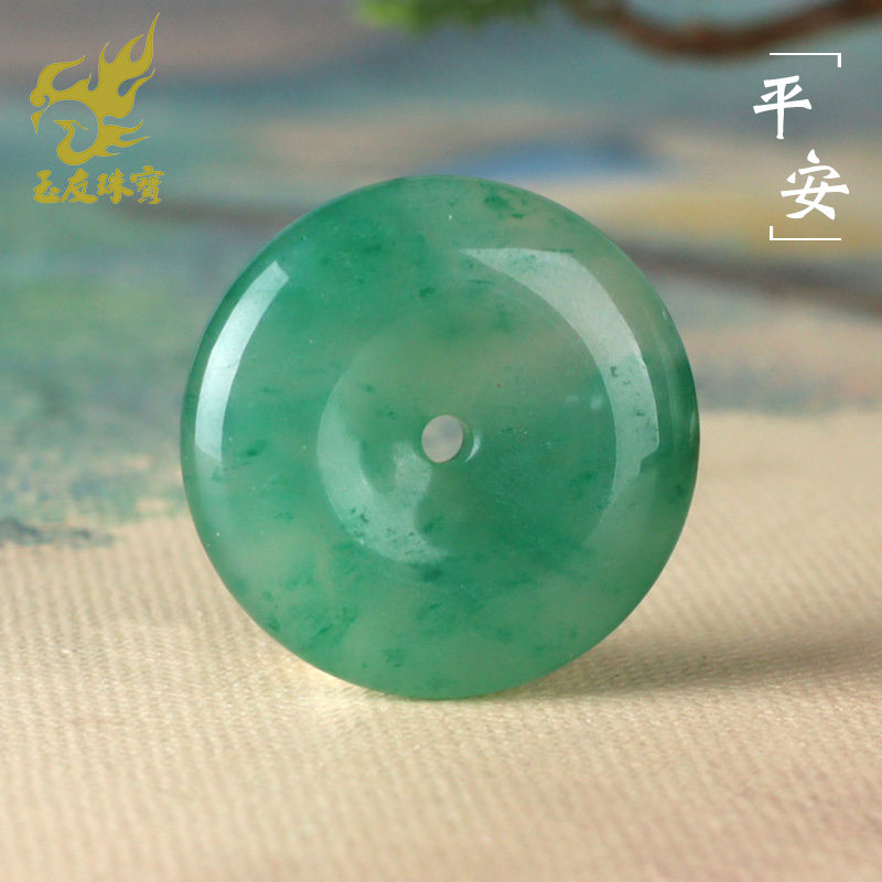 玉友独龙玉平安扣吊坠男女款玉坠石英岩质玉扣玉佩玉石挂件HQ