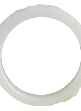 玉友和田玉羊脂白玉喜上梅梢手镯