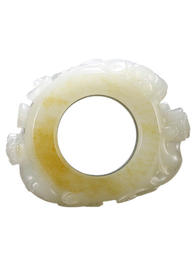 玉友仿古螭龙扳指玉石和田玉孤品