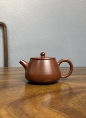 石瓢壶 手工茶壶大红袍原矿朱泥壶 潮汕功夫茶小品茶壶大口好投倒