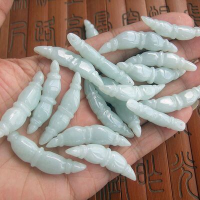 天然翡翠莲藕玉藕吊坠节节高手牌