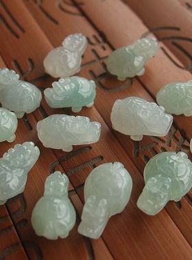 20485-11迷你款小龙龟龙头龟吊坠(特小)款缅甸天然A货翡翠玉立体