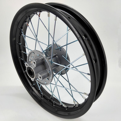 惊爆价越野车配件 小高赛1.85-14寸后轮毂钢圈90/100-14寸后轮圈