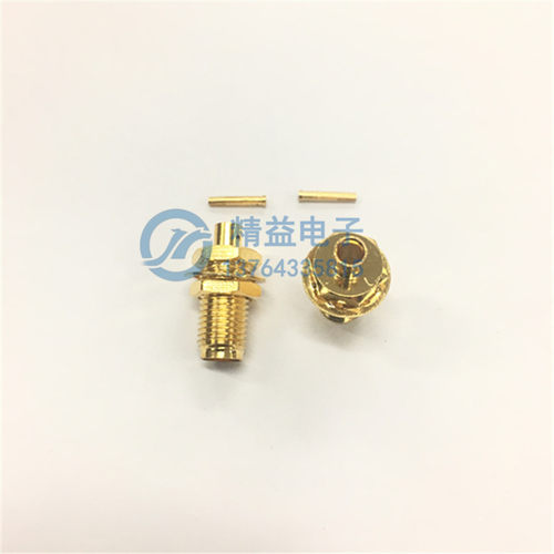 SMA-KB2射频RF同轴信号连接器50-2半柔半钢线专用接口带螺母50欧，欢迎新老客户使用！