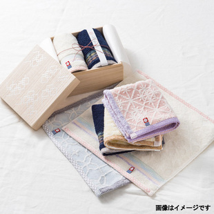 日本制七夕情人节今治手帕礼盒高档情侣馈赠木盒装