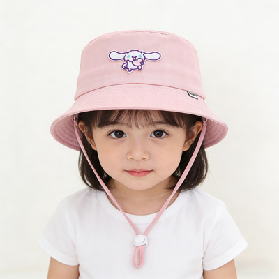 女童卡通防晒可调渔夫帽