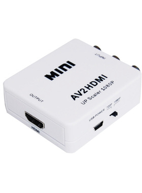 AV转HDMI转换器 PS2游戏机DVD机顶盒与电视机电脑显示器连接线