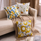 北欧刺绣抱枕套ins风清新田园靠枕垫客厅飘窗沙发轻奢高级感花朵