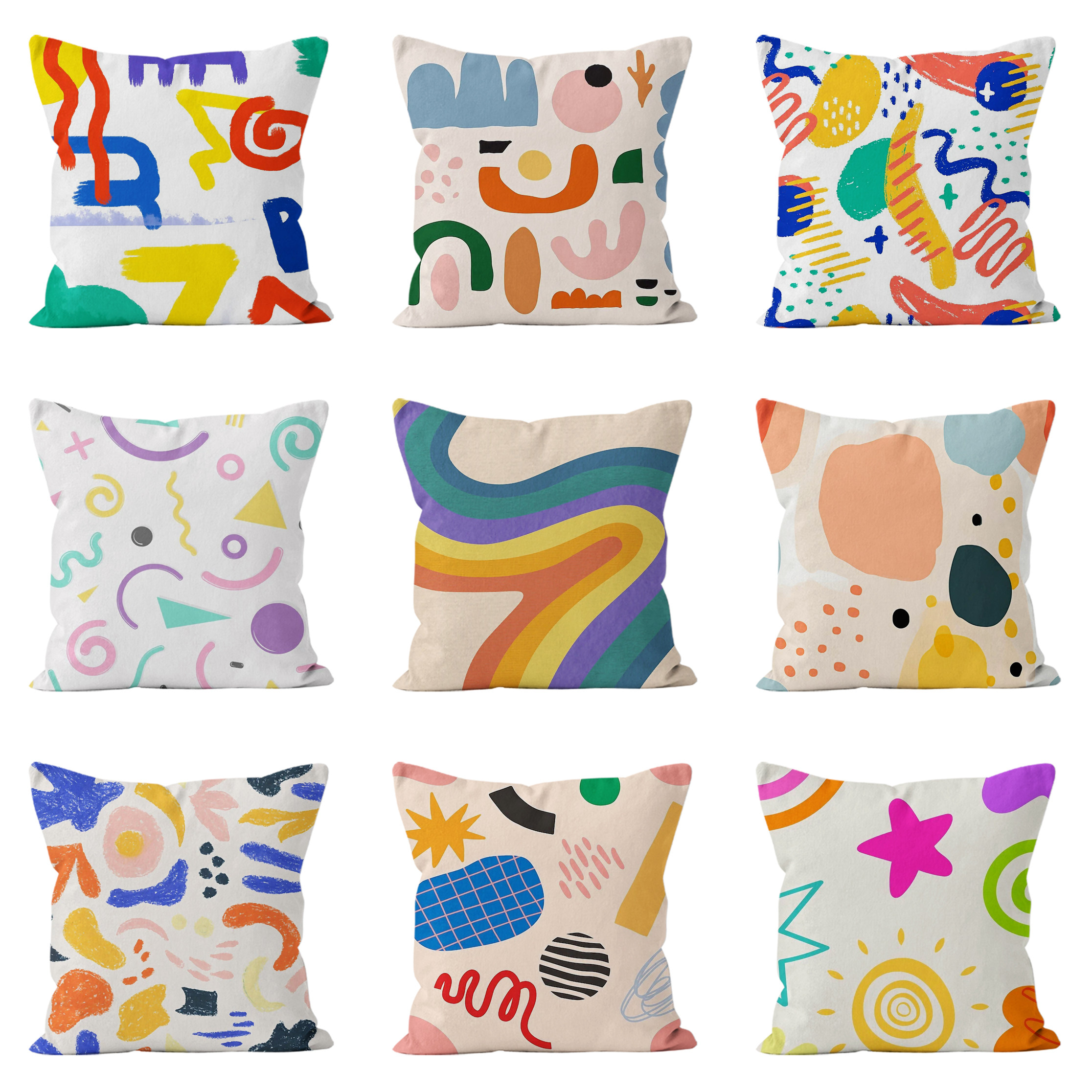 不规则图形多巴胺抱枕套不含芯椅子沙发靠枕民宿酒店儿童房家居