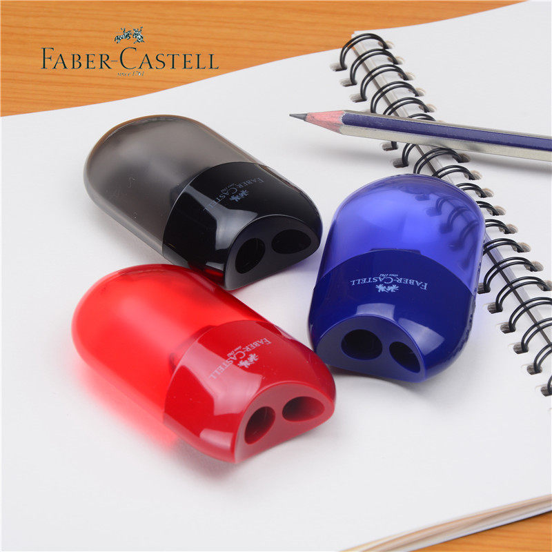 FABER-CASTELL FABER-CASTELL 1835 타원형 연필 깎이 펜 대패 이중 구멍은 두꺼운 막대 리드를 굴릴 수 있습니다