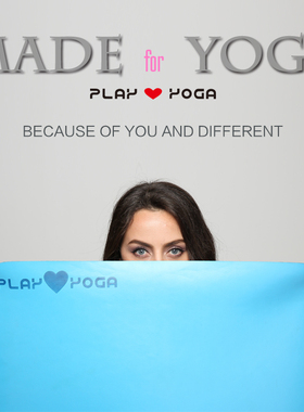 现货PLAY YOGA加厚1.8瑜伽垫橡胶加PU面健身垫干湿双面防滑送粘扣