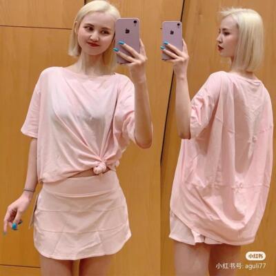 现货半袖宽松T恤lululemon瑜伽