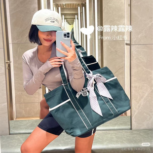 现货 lululemon Daily Multi-Pocket Canvas Tote Bag 20L 帆布包