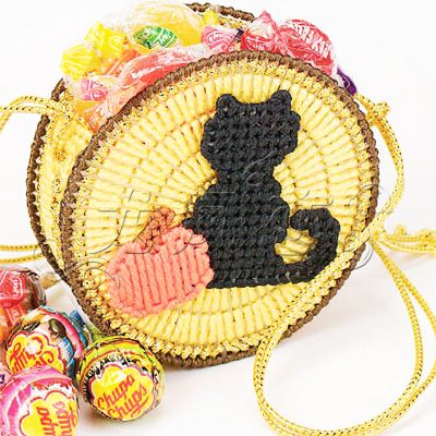 立体3D十字绣新款客厅女款毛线绣猫咪手提拎包学生手工课制作材料