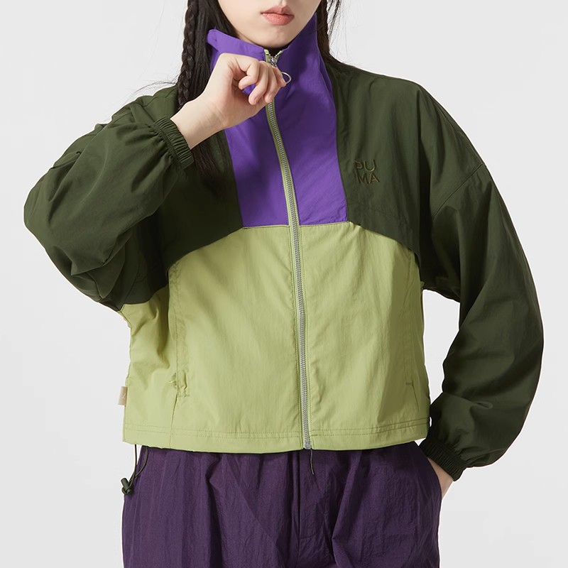 PUMA彪马夹克女2023夏季新款梭织薄款宽松跑步开衫运动外套623469