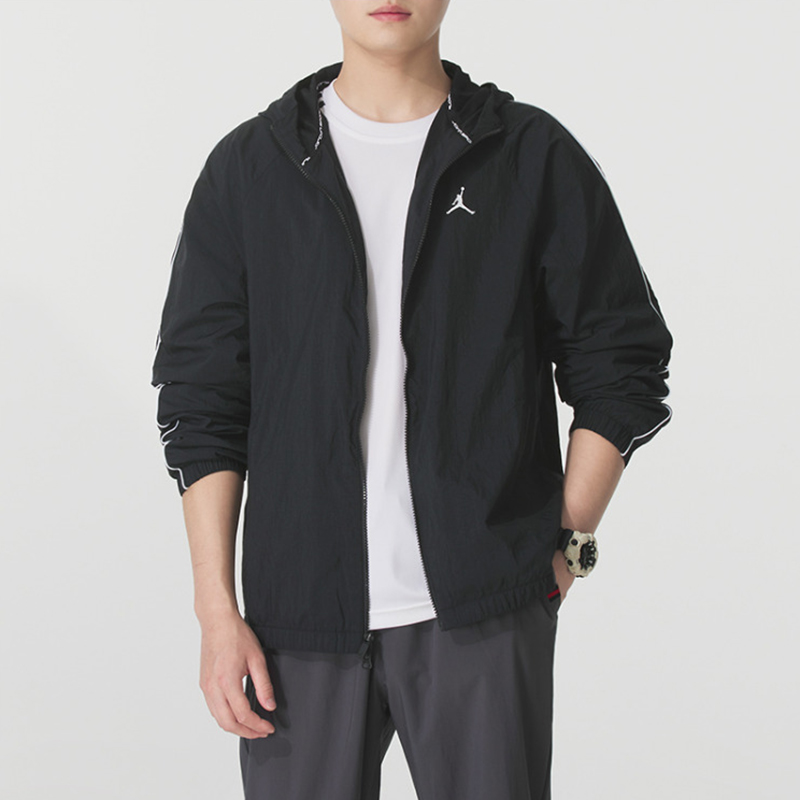 2025新款耐克男装连帽外套AJ锦纶速干薄款透气梭织运动夹克IB2242