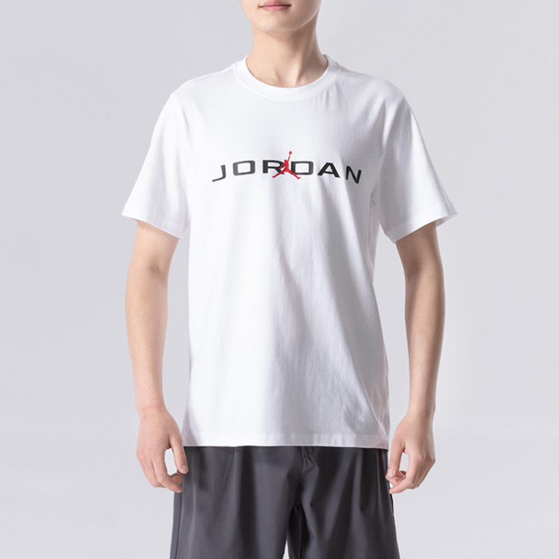 2025新款耐克男装AJ圆领短袖T恤 JORDAN纯棉透气休闲篮球衣IB7354
