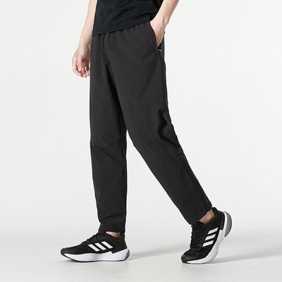 阿迪达斯男子梭织透气跑步长裤