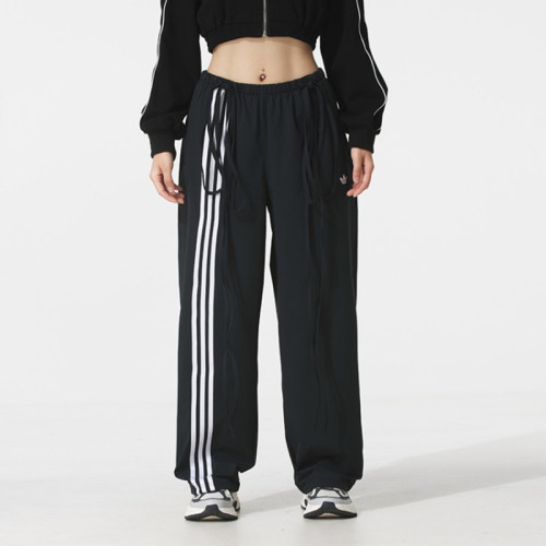 正品阿迪达斯三叶草女裤RIBBON PANTS宽松大码阔腿裤休闲裤JV9727