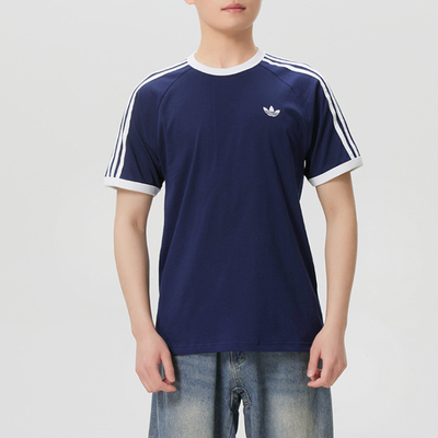 2026新款阿迪达斯男装短袖T恤3S TEE纯棉透气三叶草圆领T恤HZ9634