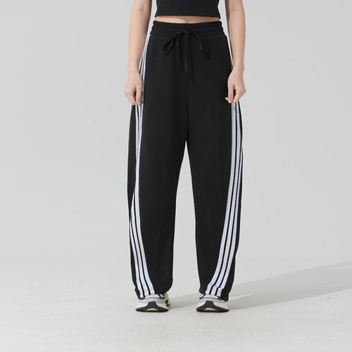 2025新款阿迪达斯女裤DANCE KNIT PANT 宽松舒适休闲阔腿裤JY7697