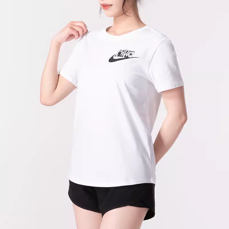 2024夏季新款 NIKE耐克女士圆领短袖T恤纯棉透气休闲半袖衫FQ6604