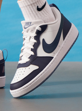 正品耐克男女大童鞋NIKE COURT BOROUGH青少年低帮休闲板鞋IB0716