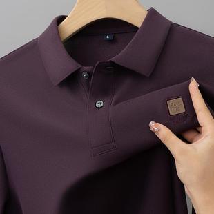 2024新款 纯棉翻领t恤秋装 上衣时尚 男士 男装 POLO衫 高端打底衫 长袖