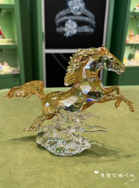 骏马施华洛世奇水晶摆件