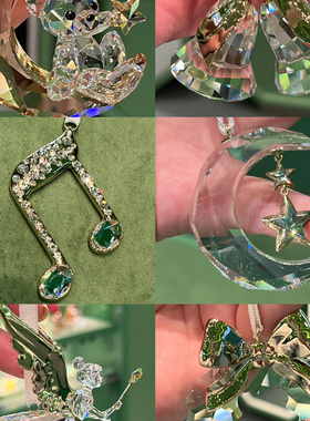 代购专柜正品 SWAROVSKI施华洛世奇天使小熊月亮圣诞钟音符挂件