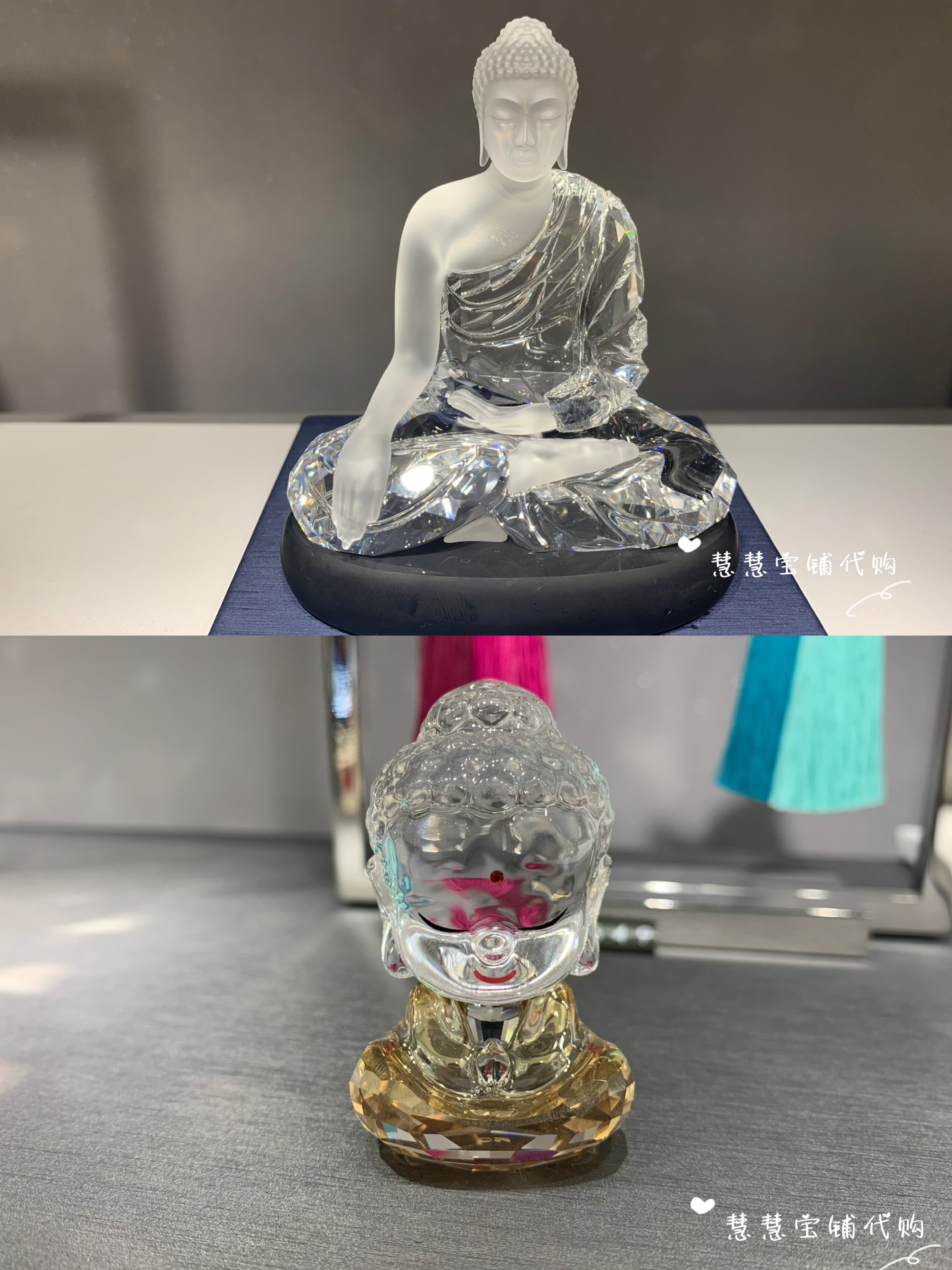 代购 SWAROVSKI施华洛世奇小佛陀佛像5064252水晶摆件