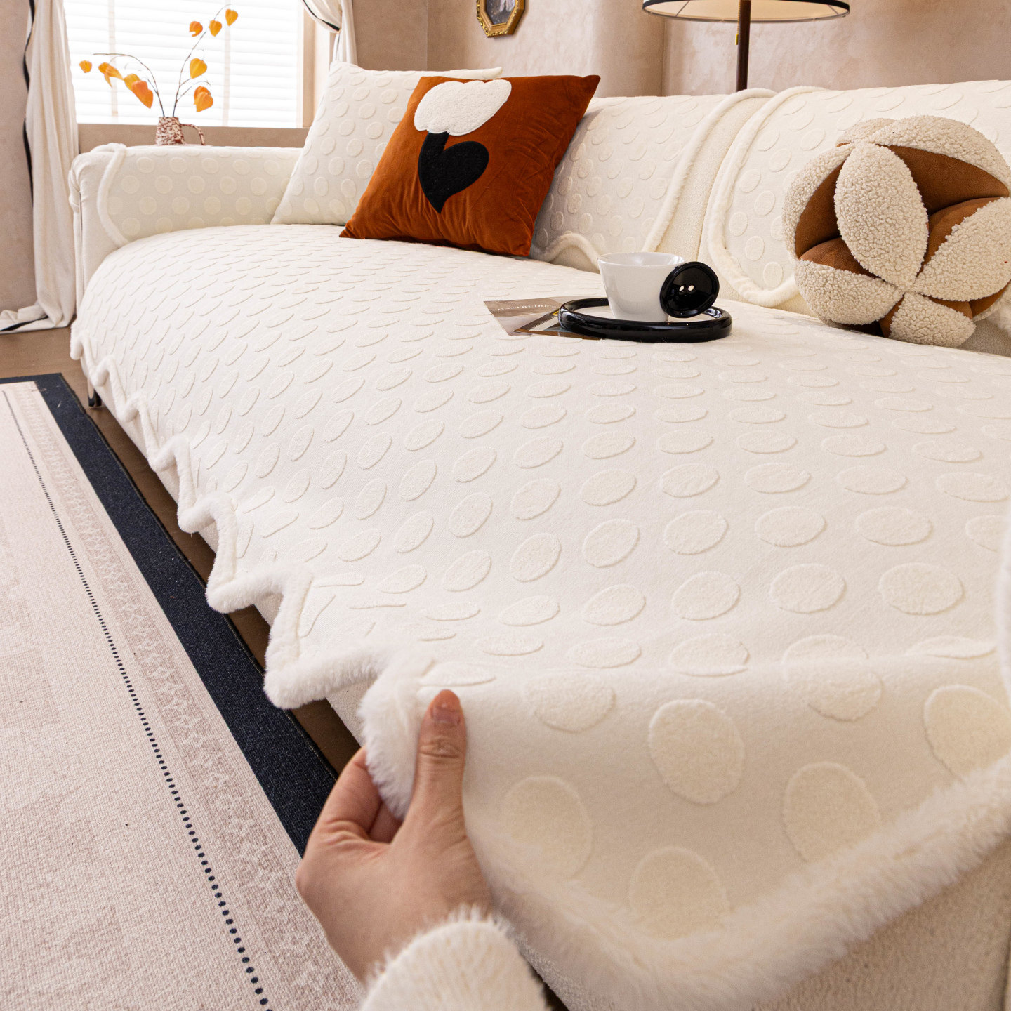 复古沙发垫一片式固定防滑直排沙发坐垫子毛绒异形套罩盖布毯冬季,居家布艺,沙发垫,淘宝优惠券,粉丝福利购,淘宝优惠卷